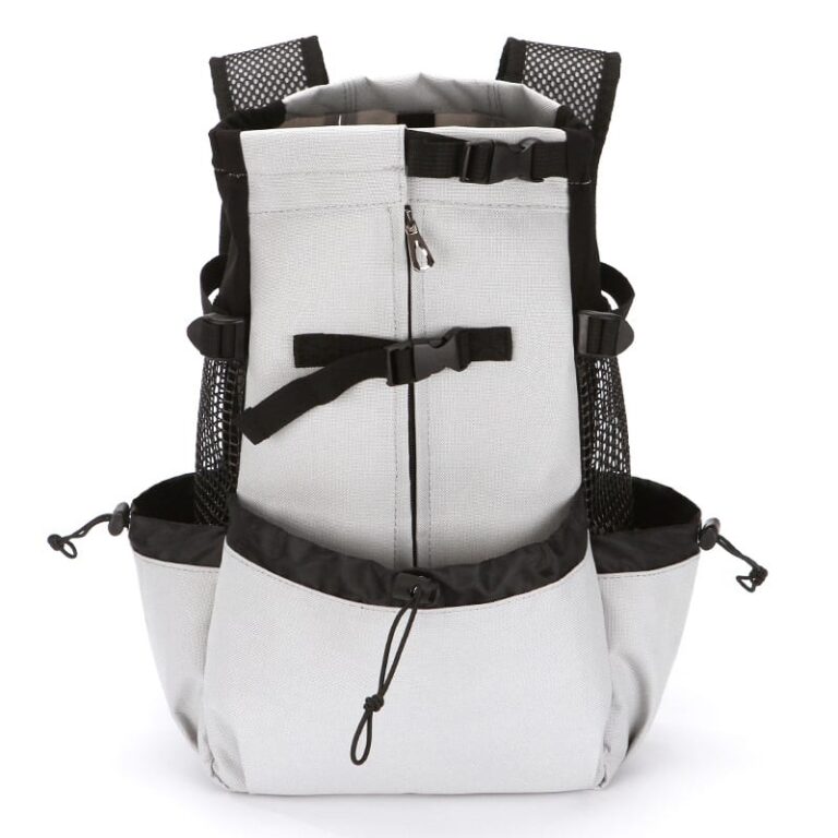 Light gray dog rucksack backpack