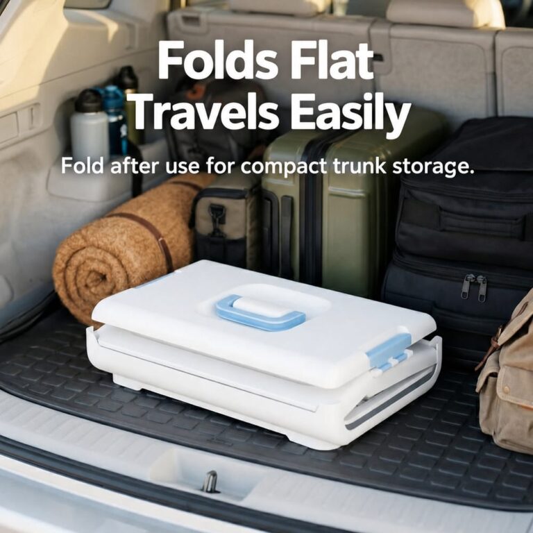 Fold-flat carrier for compact storage.