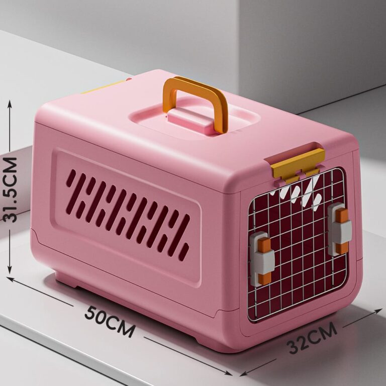 Pink and orange solid-panel carrier dimensions.