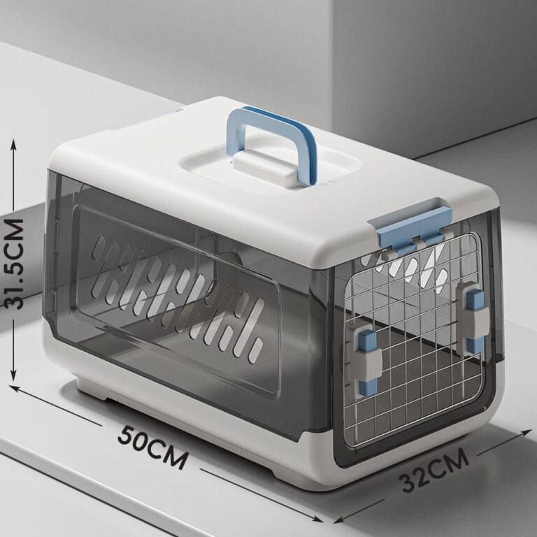 White and blue smoke-panel carrier dimensions.