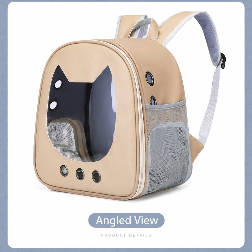 Angled view showing the side mesh pocket