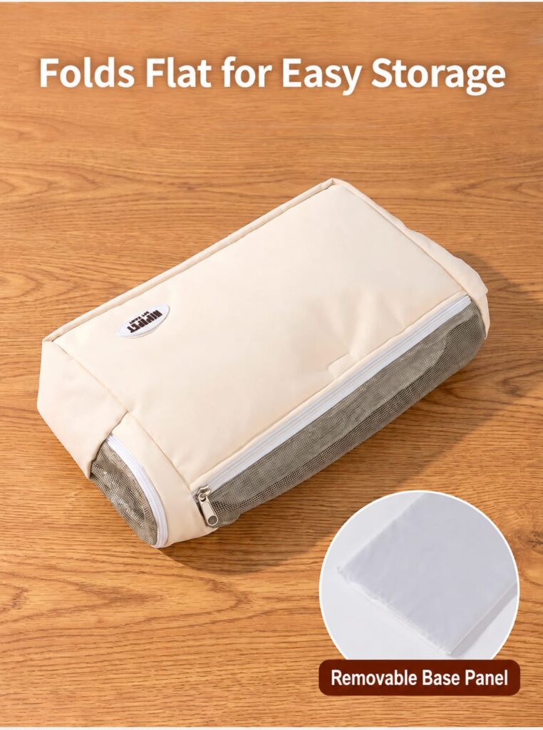 Folded pet sling bag and removable base panel