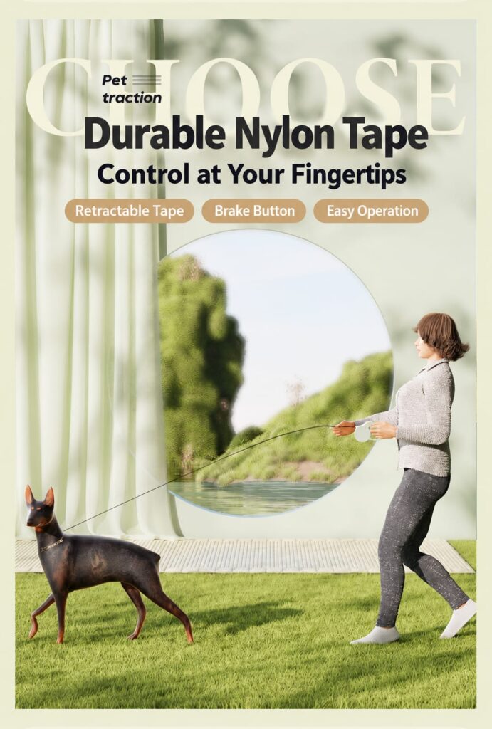 Nylon tape and thumb-operated brake button