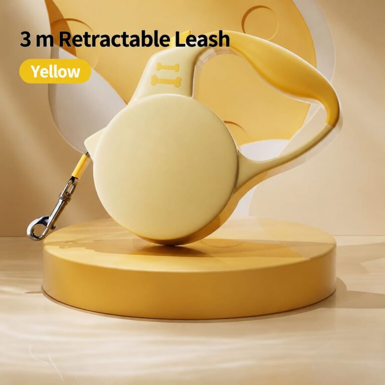 Retractable dog leash option: Yellow