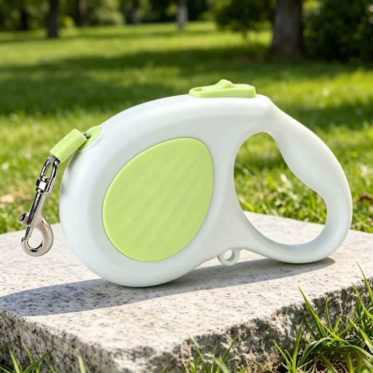 Retractable dog leash option: Shell Style — Green