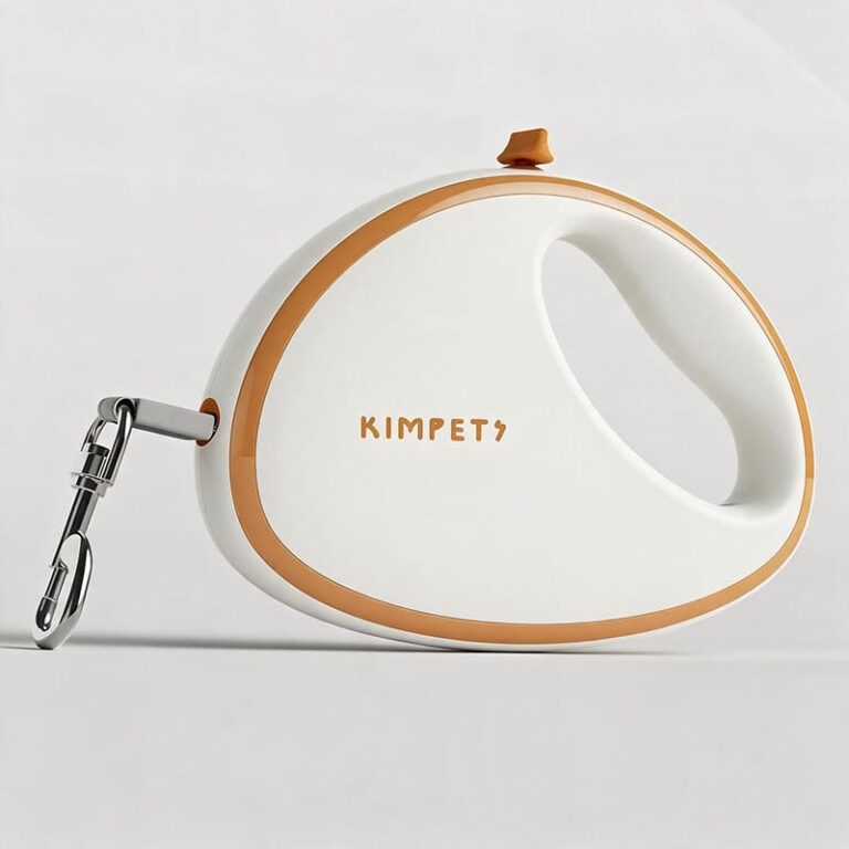 Retractable dog leash option: Classic Reel — White