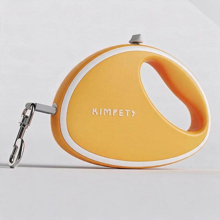 Retractable dog leash option: Classic Reel — Yellow