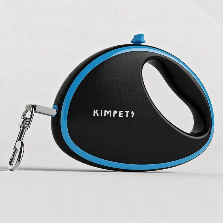 Retractable dog leash option: Classic Reel — Black